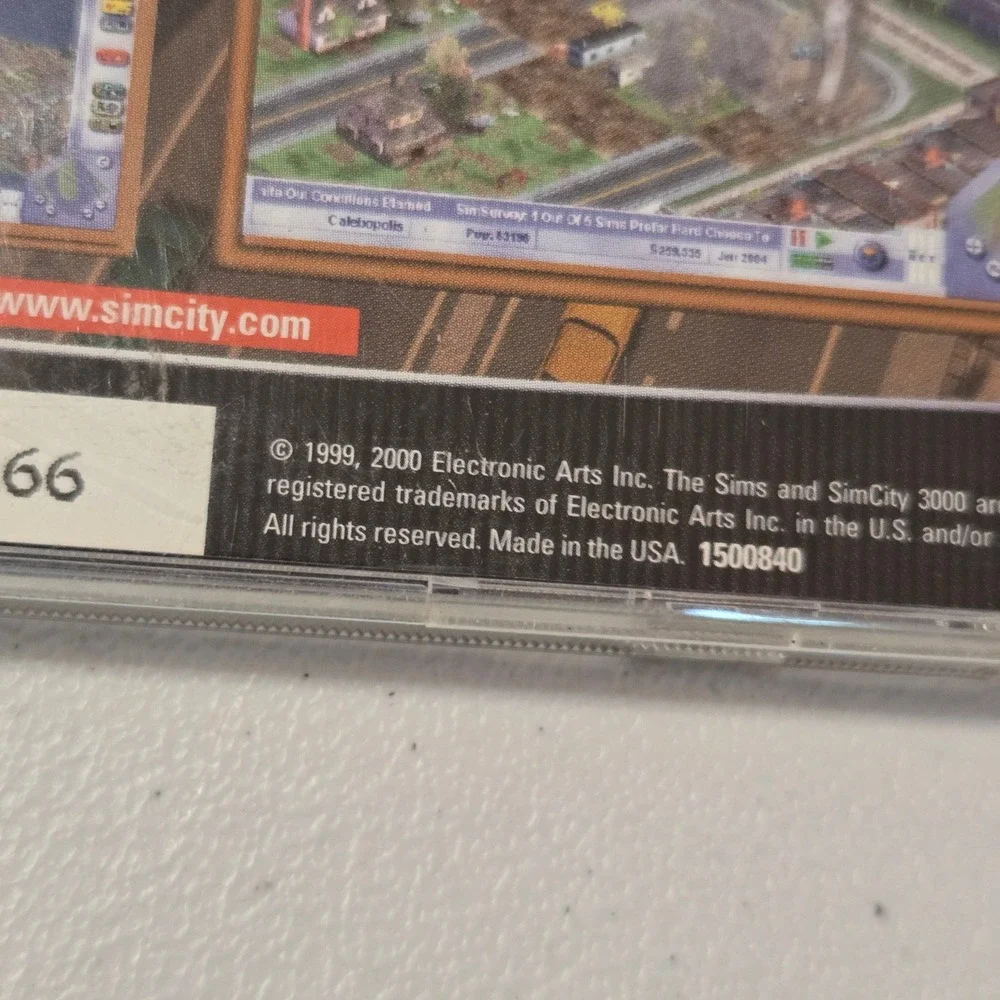 VTG The Sims Life Simulator 2000 PC Game Jewel Case Manual USA Electronic Arts